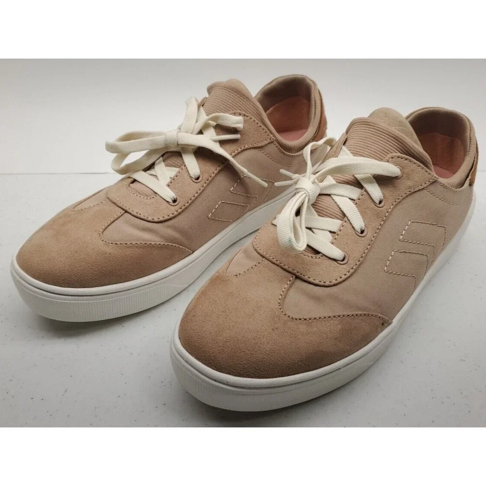 Dr. Scholl's Dispatch Comfort Fabric Sneakers Toasted Taupe Women's Size 10M NEW